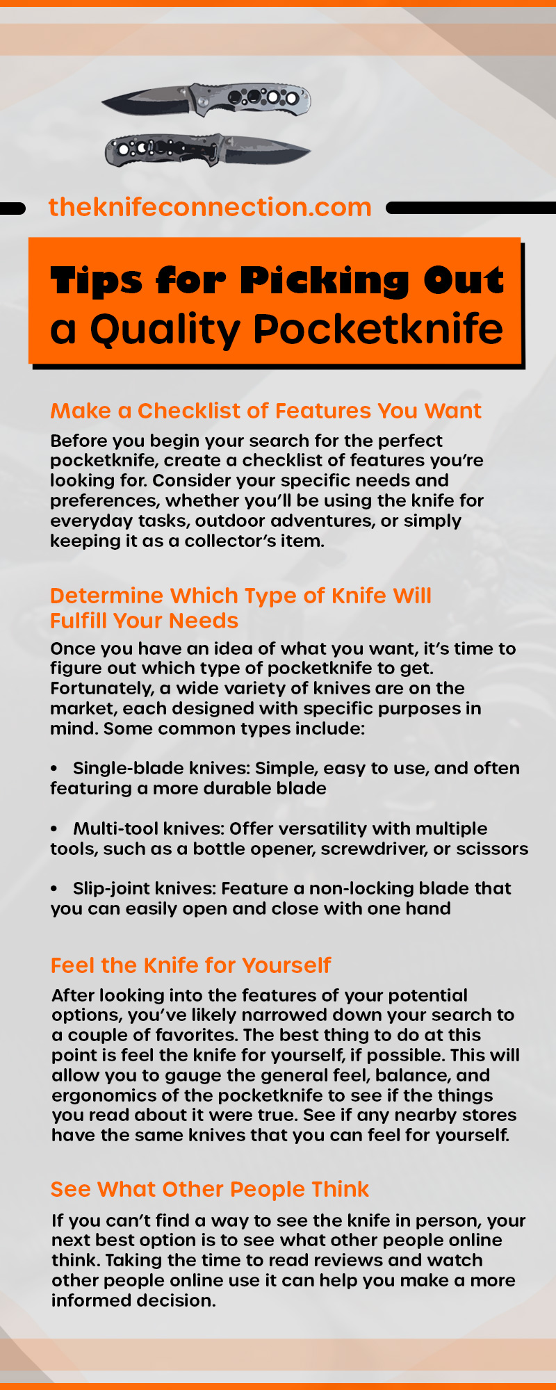 Tips for Picking Out a Quality Pocketknife
